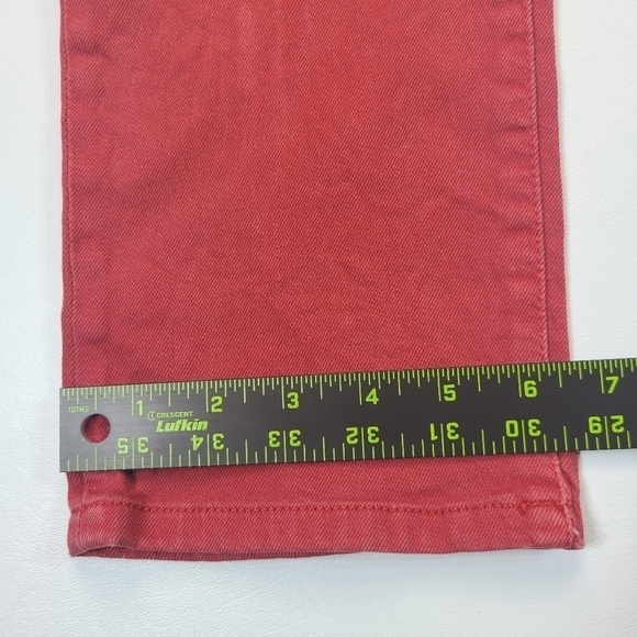 Lauren Ralph Lauren Modern Straight Crop Jeans Red, Size 8 - Picture 14 of 15